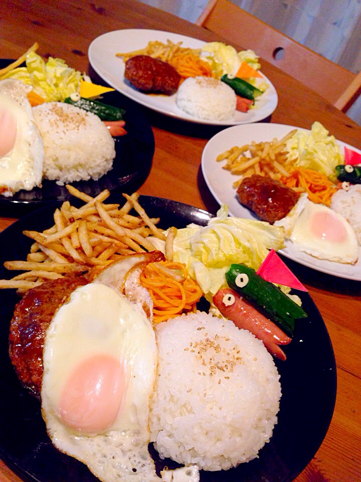 今日は子供達の友達がお泊まりなので〜お子様ランチ