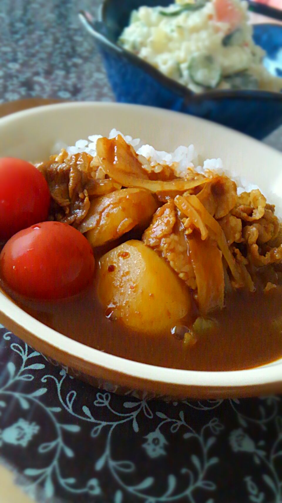 ごく普通がいいんですょね~
  カレーライスです。