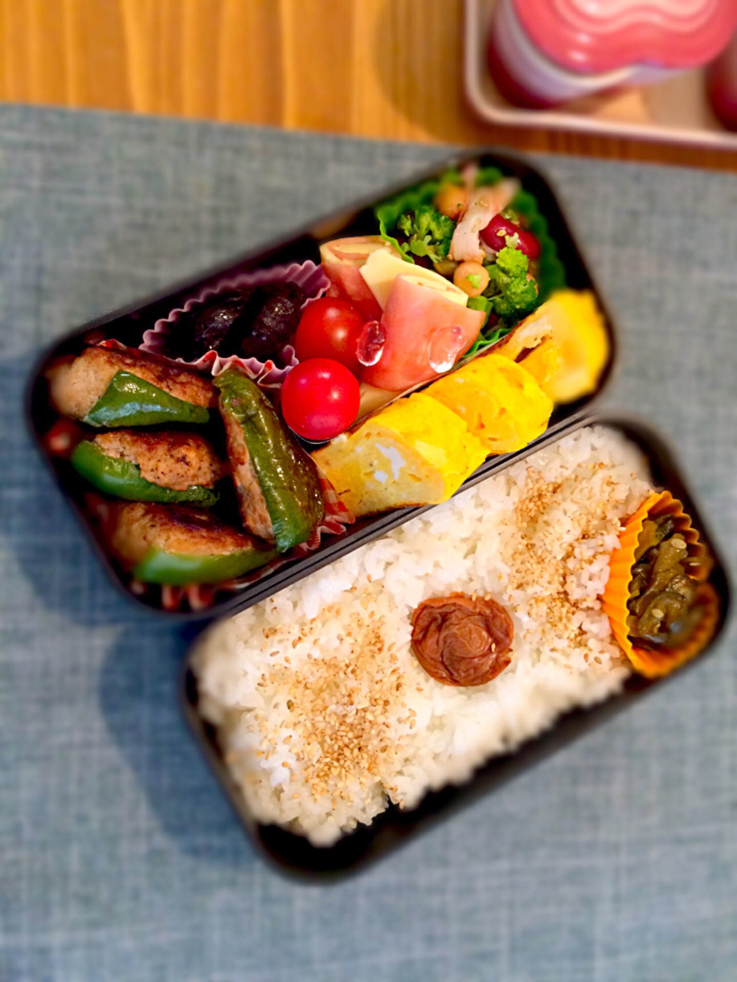 ピーマンの肉詰め弁当（ぱぱ弁当）