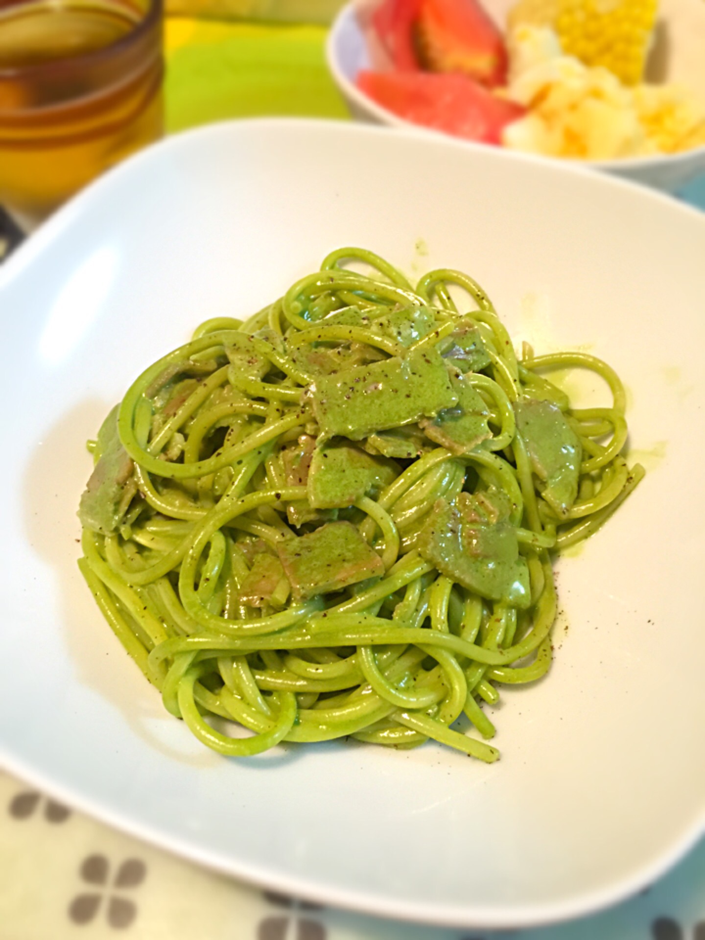 〜満天⭐︎青空レストランから〜 抹茶クリームパスタ