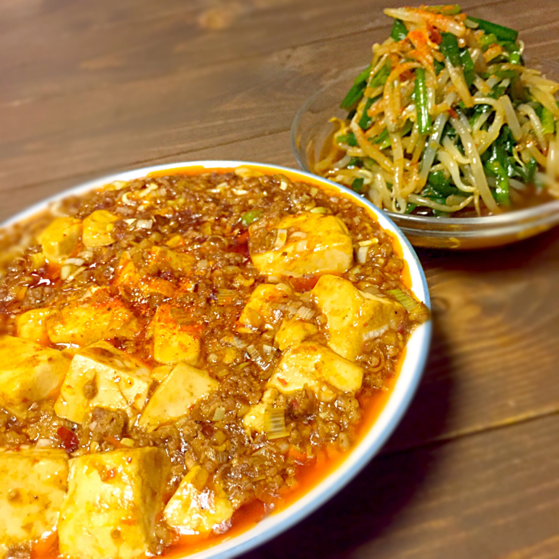 今日は中華！麻婆豆腐とナムル