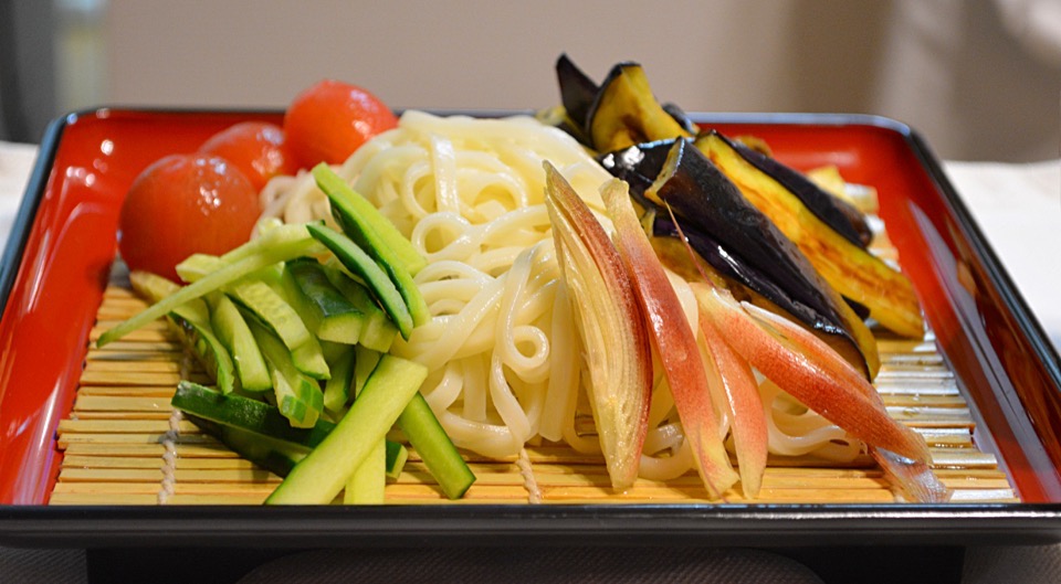 Cold Udon with Vegetables