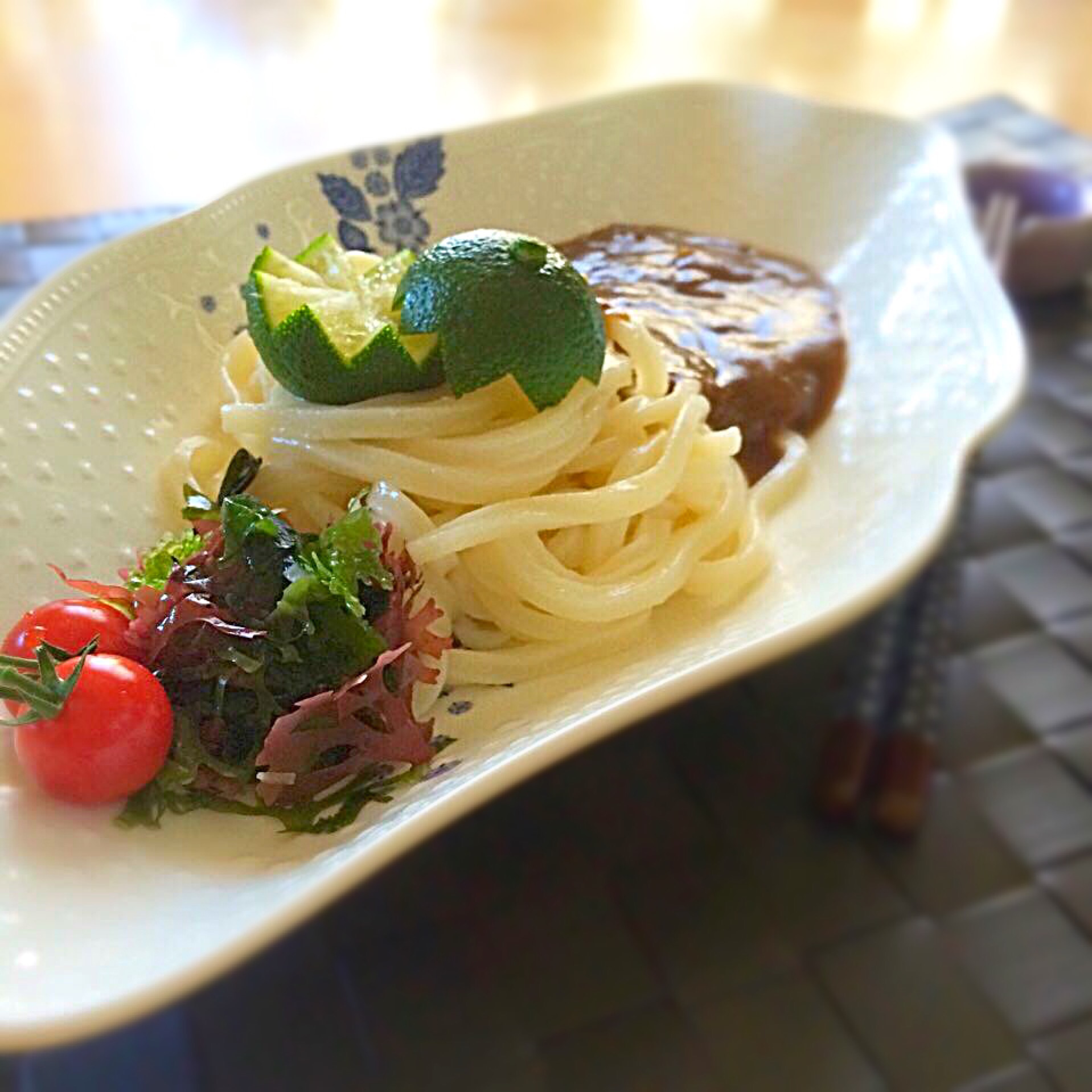 冷やしカレーうどん♪