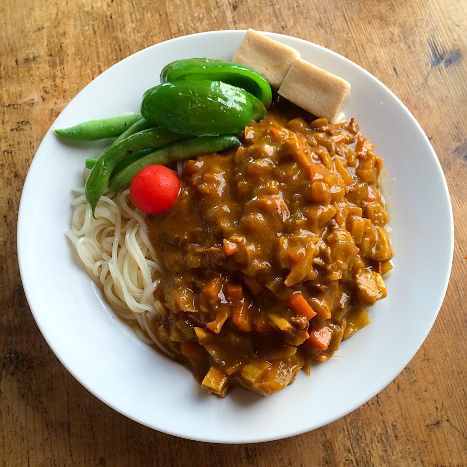 冷やしカレー素麺♬