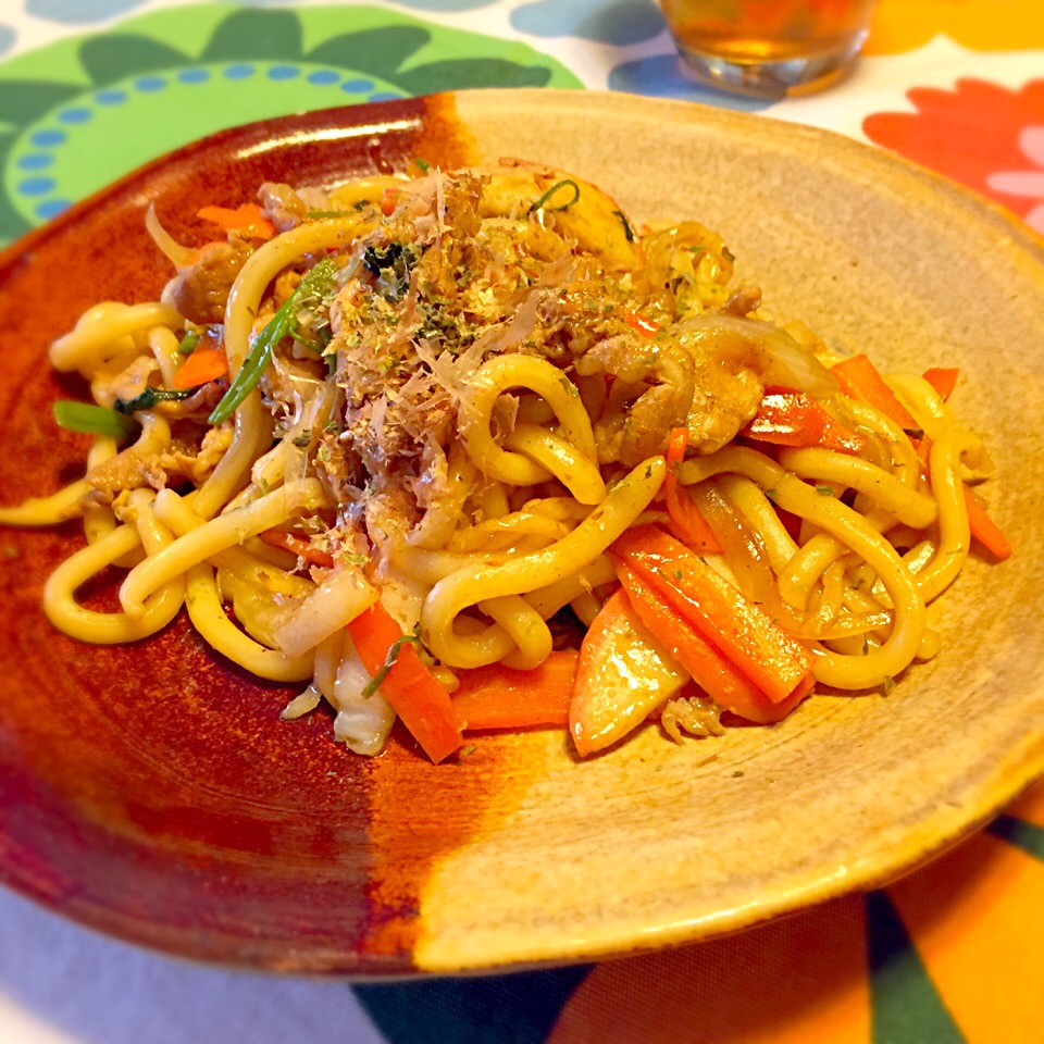 シンプル〜な焼うどん(͒⑅′࿉‵⑅)͒ෆ*