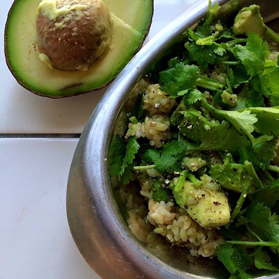 Brown rice salad of cilantro & avocado/パクチーとアボカドの玄米サラダ