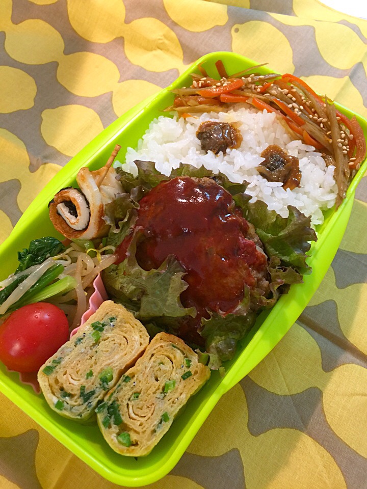 2015.10.20 中3男子ハンバーグ弁当