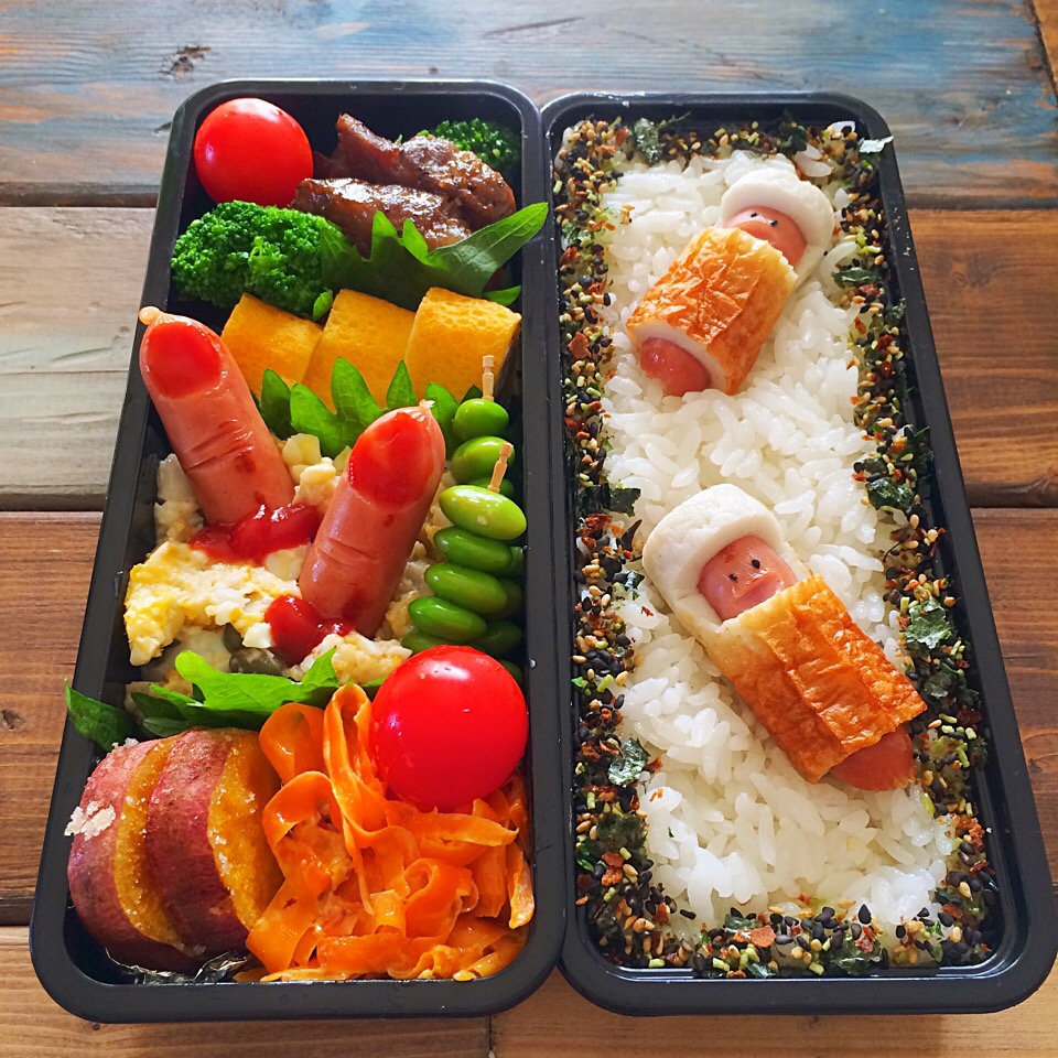 ハロウィン指入り弁当。