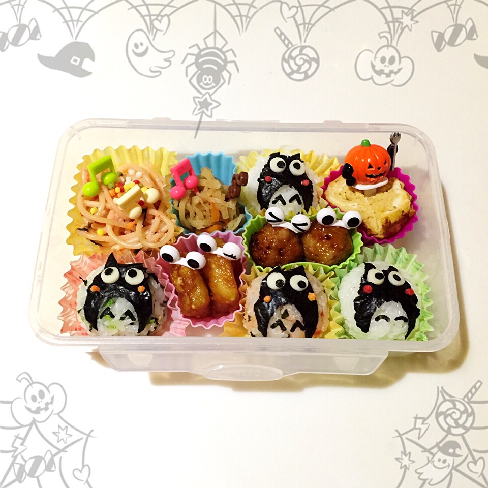 ハロウィン❤︎トトロプチおにぎり弁当