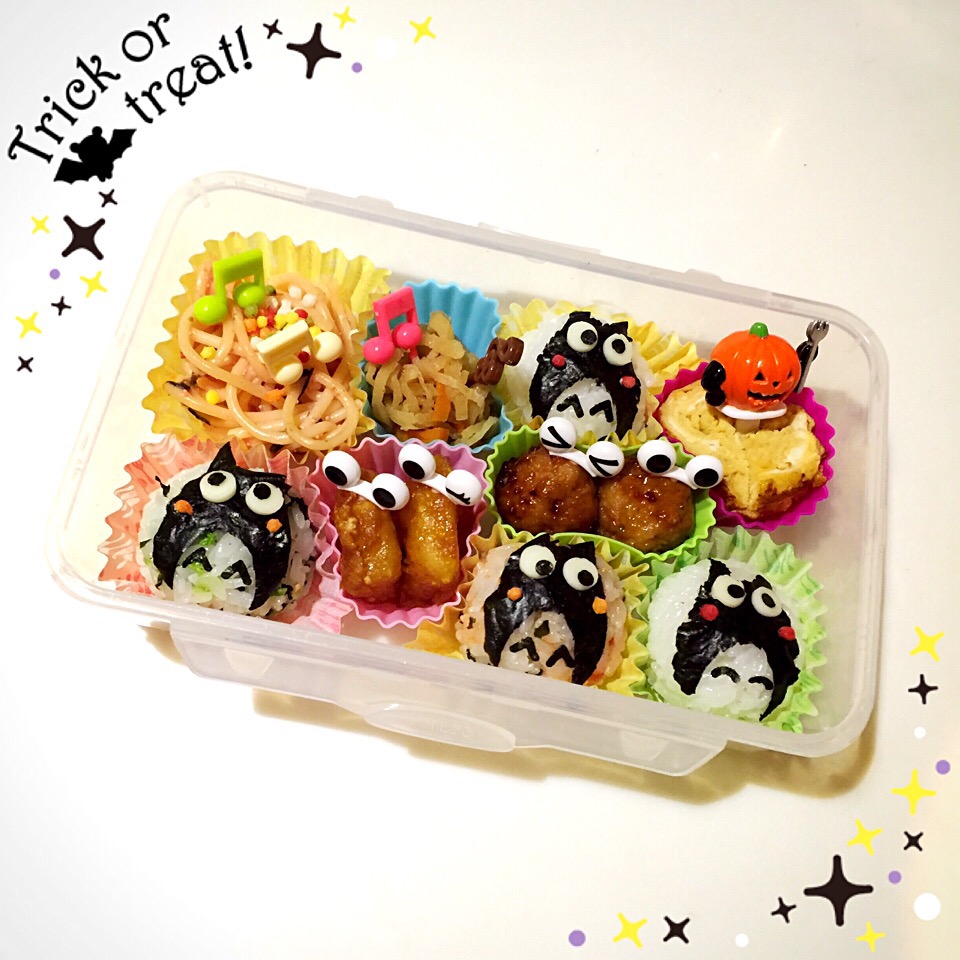 ハロウィン❤︎トトロプチおにぎり弁当