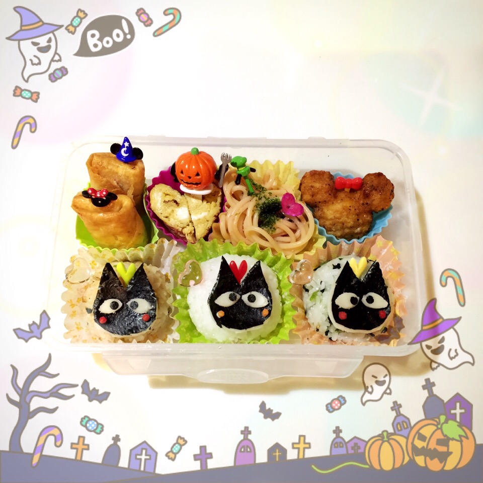 ハロウィン❤︎黒猫ちゃん弁当