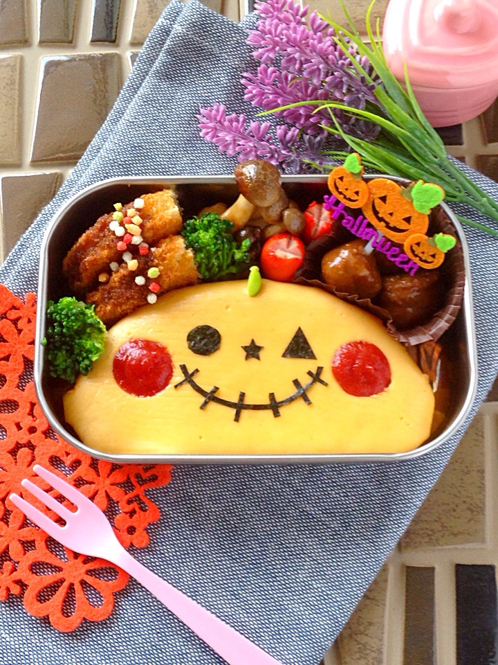 ハロウィンキャラ弁☆ジャコランタンのオムライス