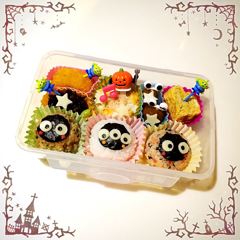 ハロウィン❤︎3色にぎり弁当