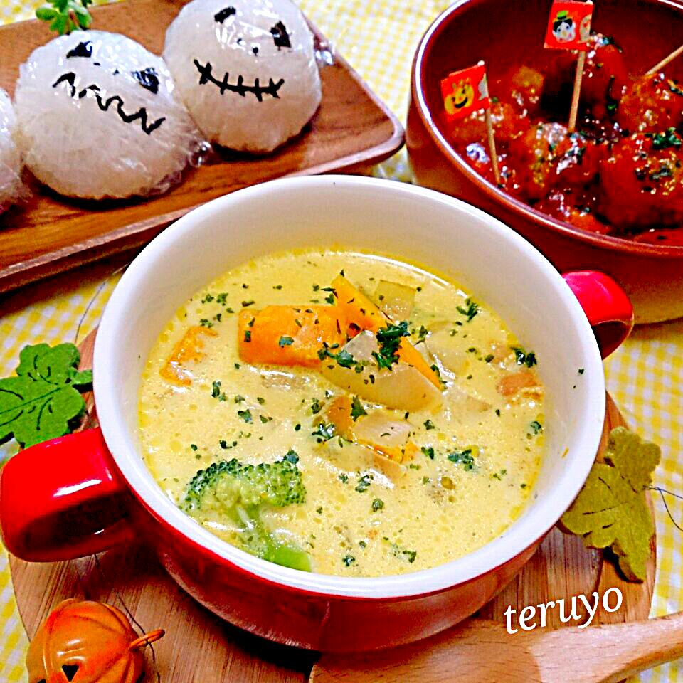 かぼちゃのミルクカレースープ