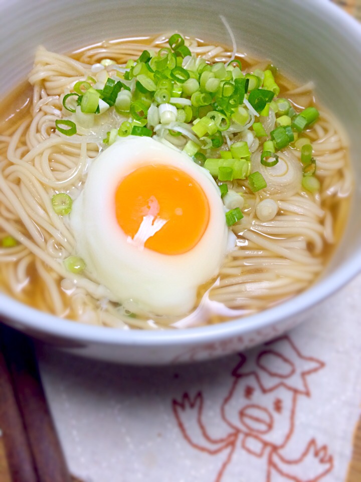 アンコウ鍋のスープでにゅうめん