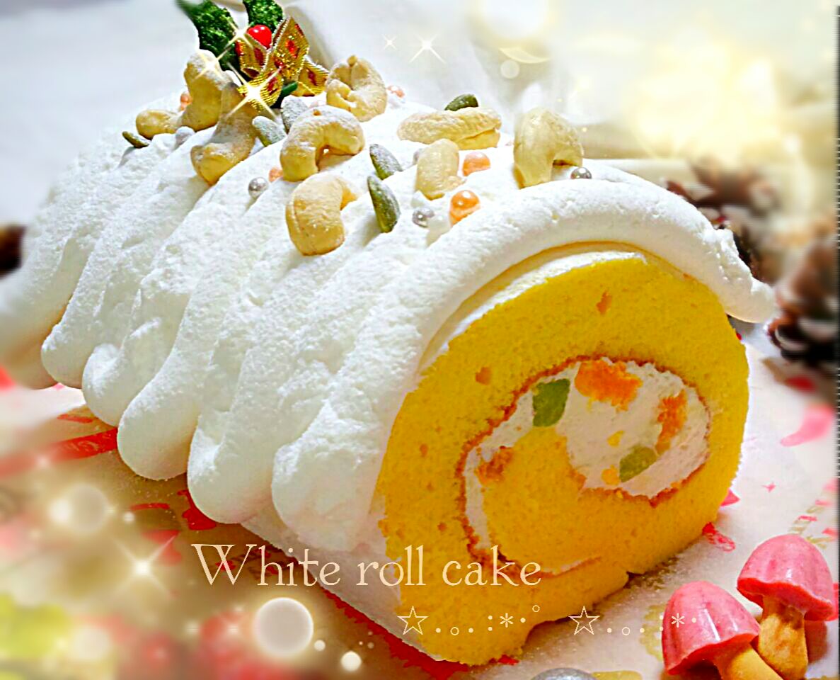 ✨シフォンロールケーキ✨～winter ver.❄ white roll cake ～