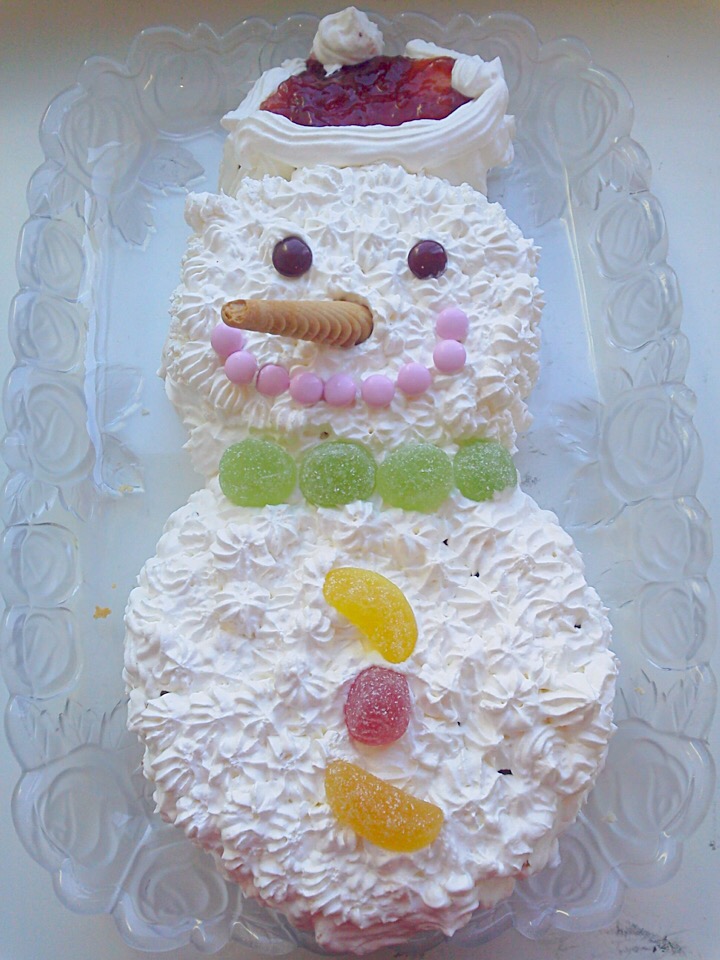 Snowman cake