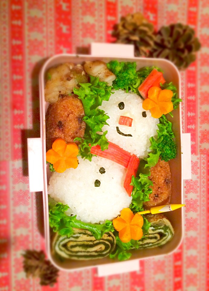 雪だるま弁当⛄❄