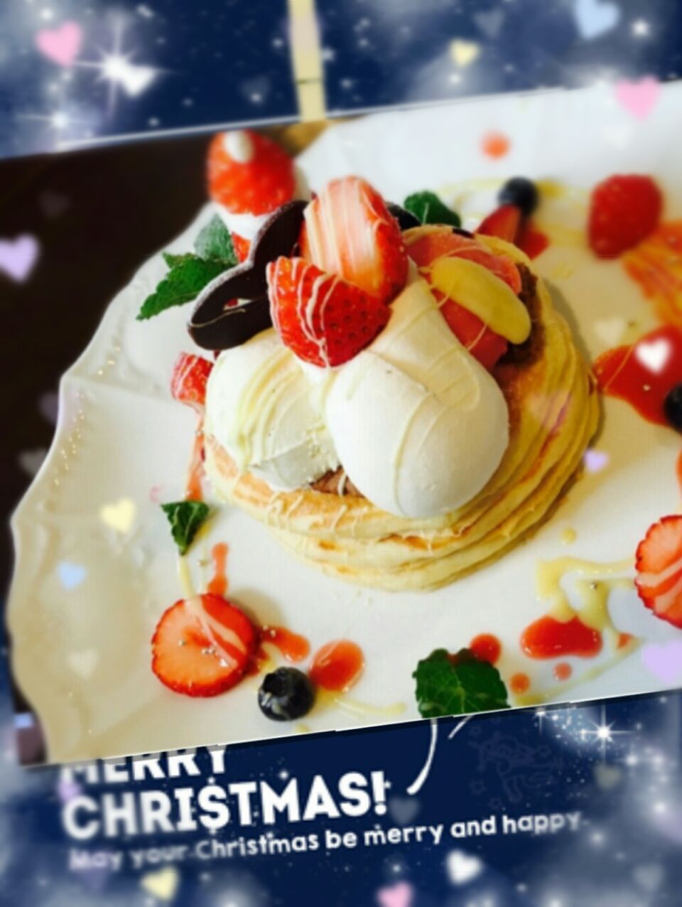 Merry Christmas♡ﾟ
パンケーキで～
          MerryX'mas♡ﾟ