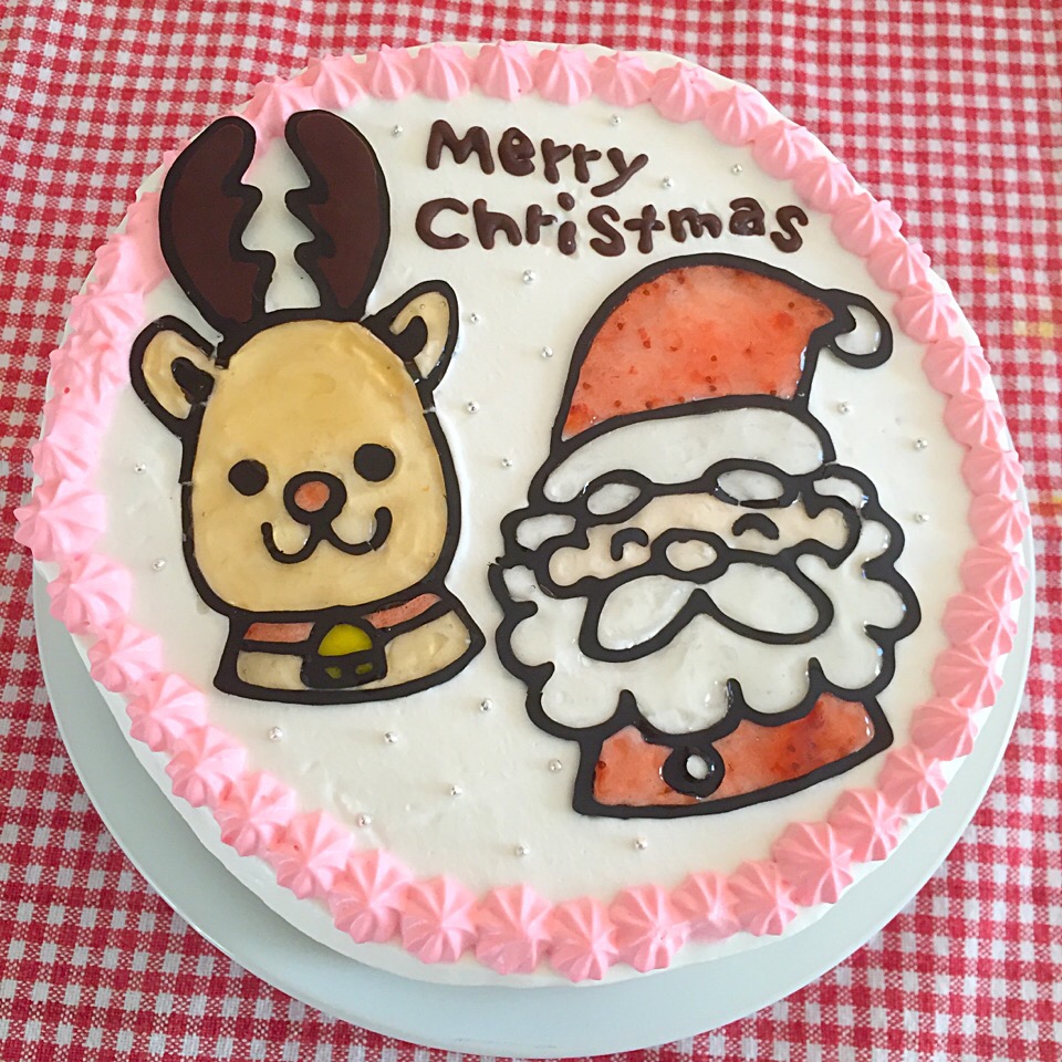 子供の英語教室クリスマス会用のケーキ♪