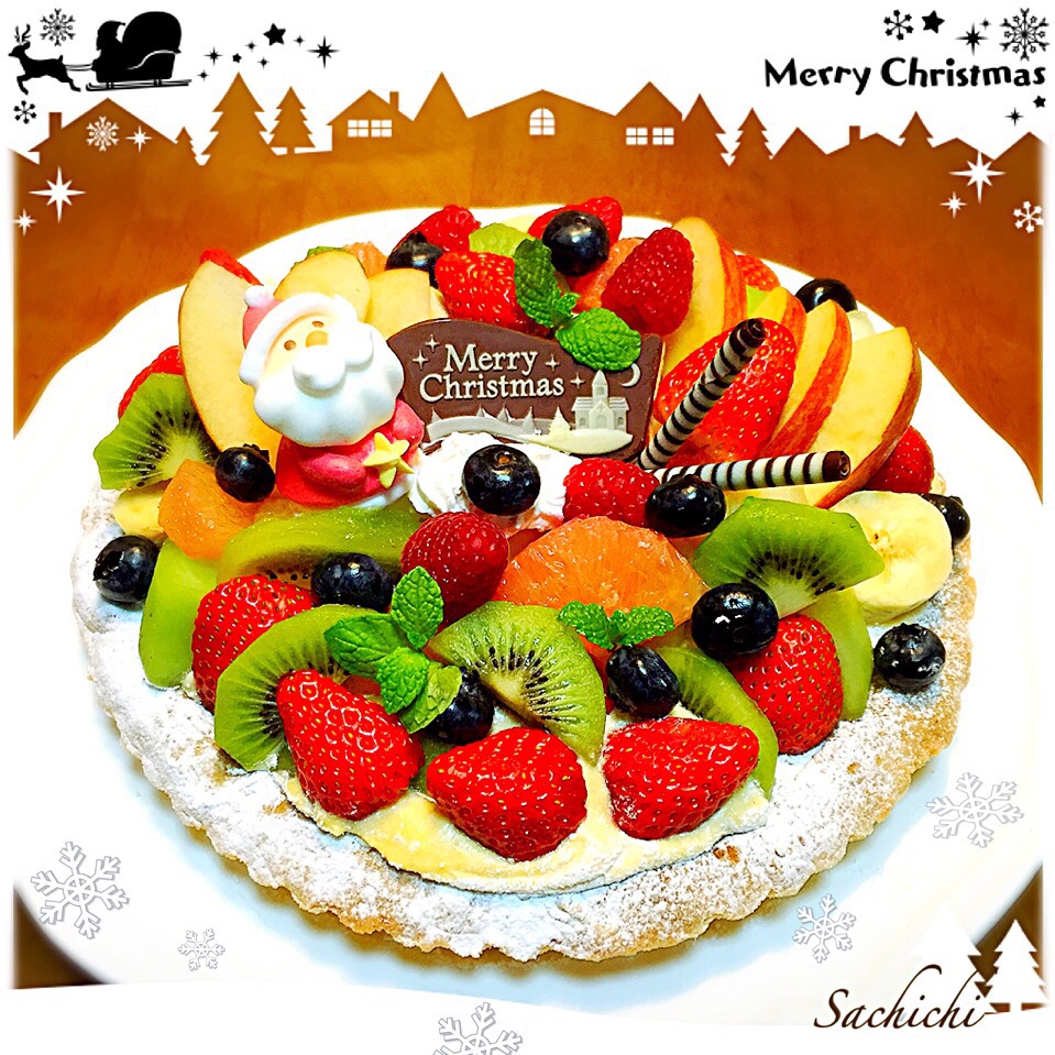 フルーツたっぷりタルト de   クリスマス