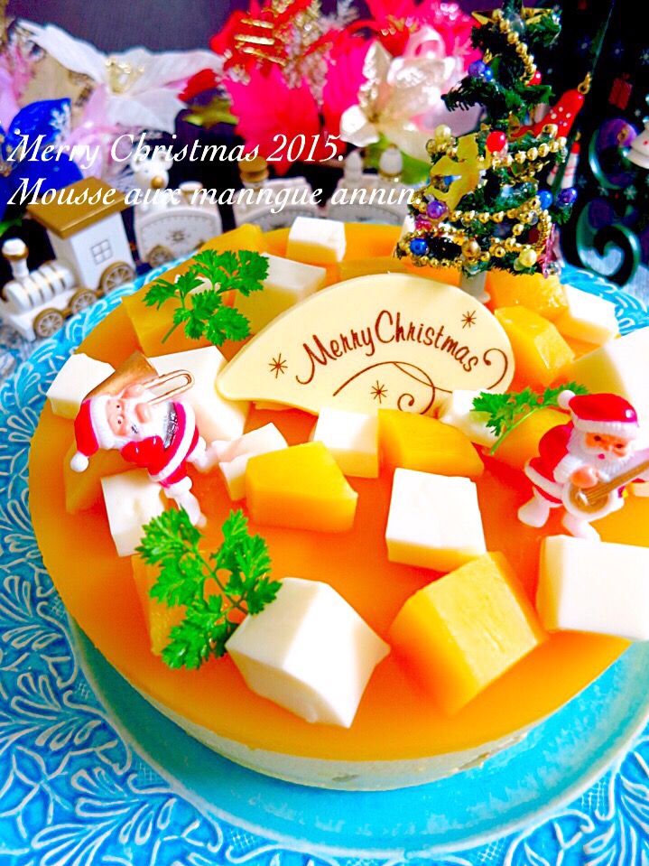 マンゴームースクリスマスケーキ