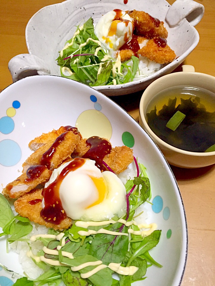 チキンカツ丼( ‾ʖ̫‾)