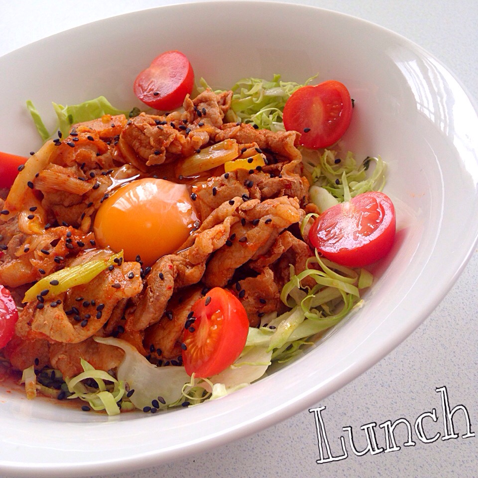 豚たまキムチ丼