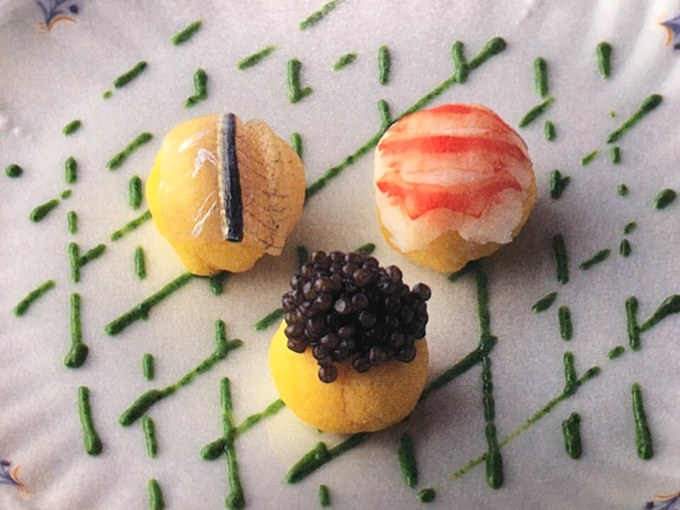 黄身の手毬寿司
