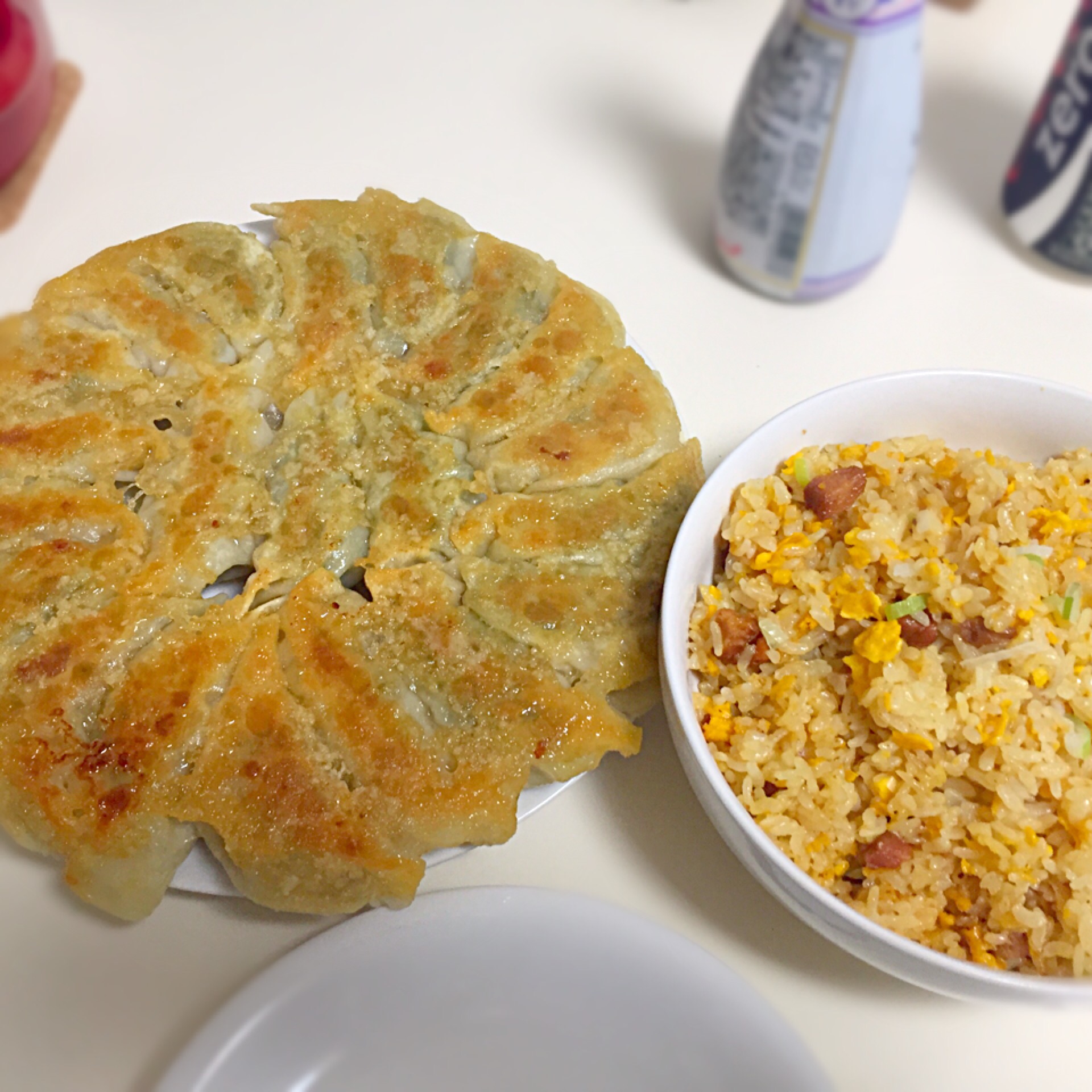 パリパリ餃子とチャーハン