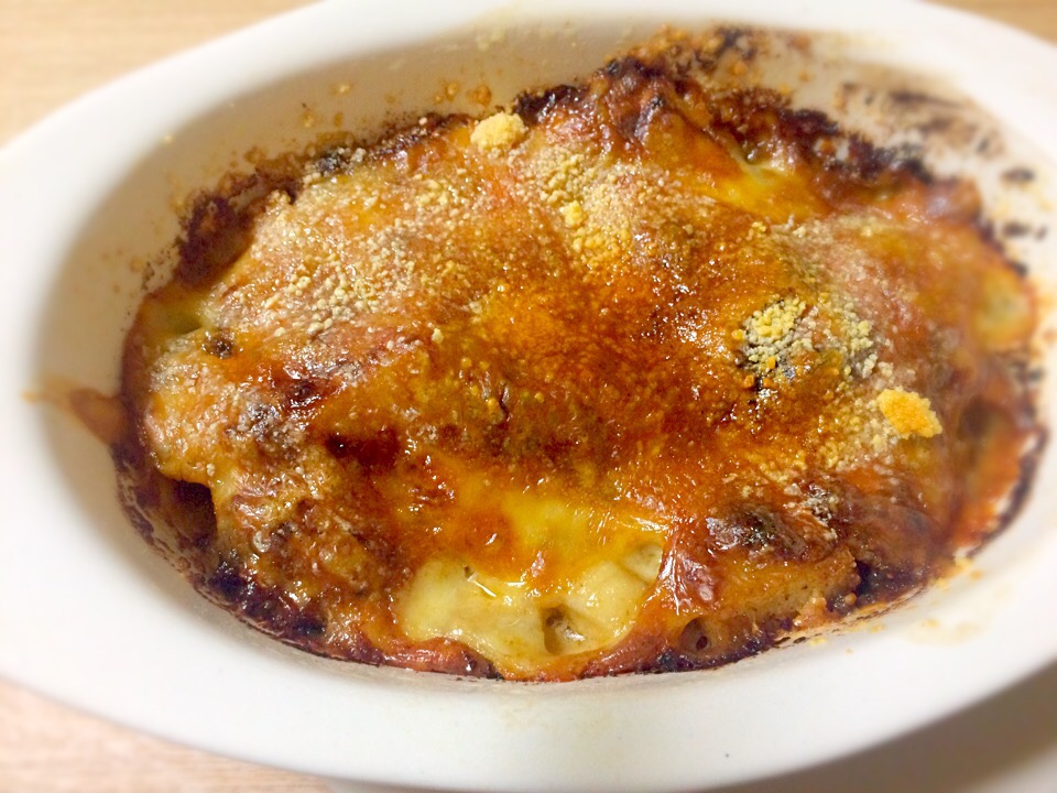 長芋とひき肉の味噌グラタン
MIso taste Yam  meat Gratin