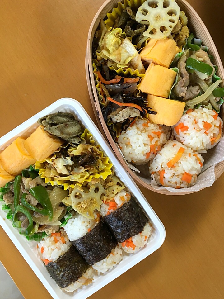 今日のお弁当♥︎二人分