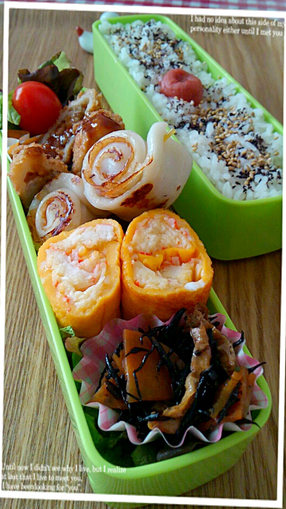 #老人の昼うち弁当
   ?花見弁当?*ﾟ