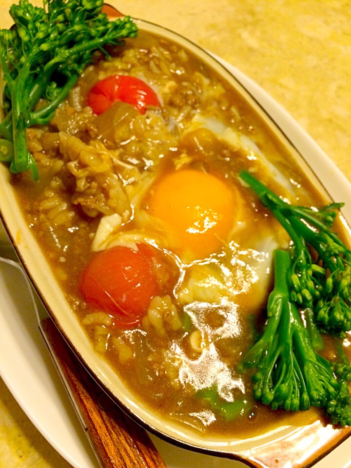 彩り野菜のカレーリゾット