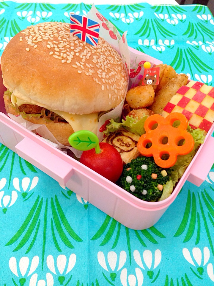 ?ハンバーガー弁当?