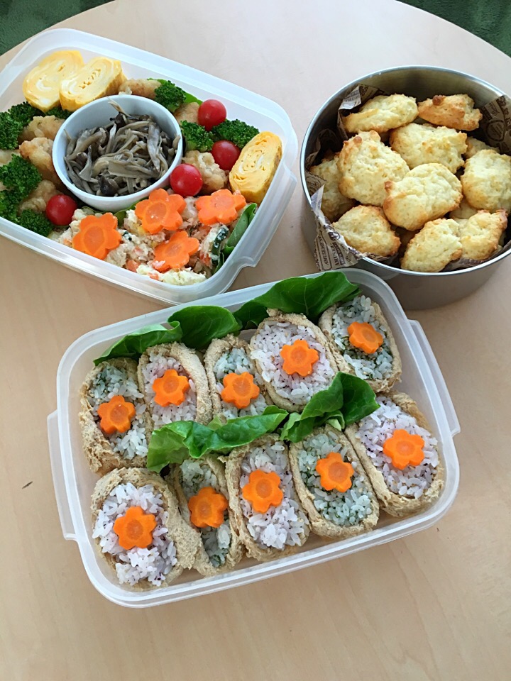 休日友達家族とピクニックお弁当