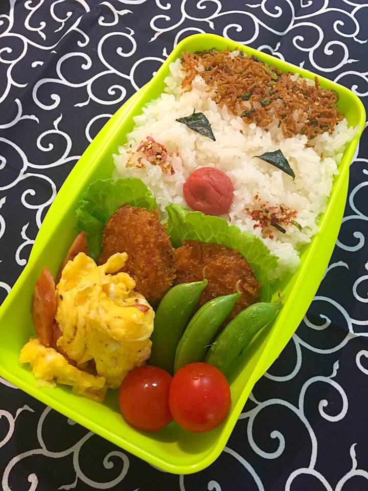 2016.5.19高１男子 手抜き弁当(^_^;)