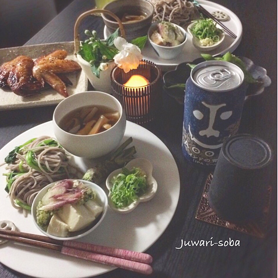 十割蕎麦で一杯〜? 豆腐は山形のダシたっぷりで??