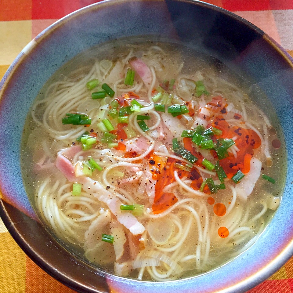 鍋ひとつで簡単インスタント煮麺（にうめん by izakeiji