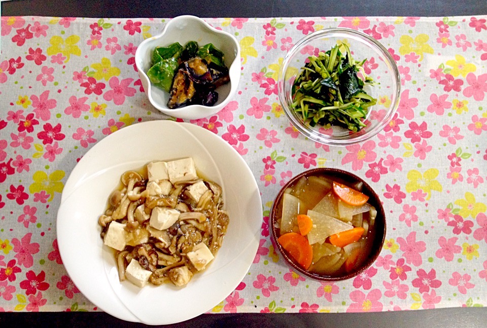 ベジ料理♡きのこの麻婆のご飯