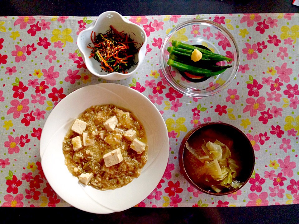 ベジ料理♡ザーサイ麻婆のご飯