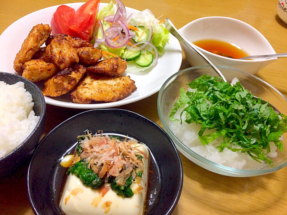 塩麹とレモン酢ポン酢でおろし唐揚げ！胸肉だからヘルシー♪