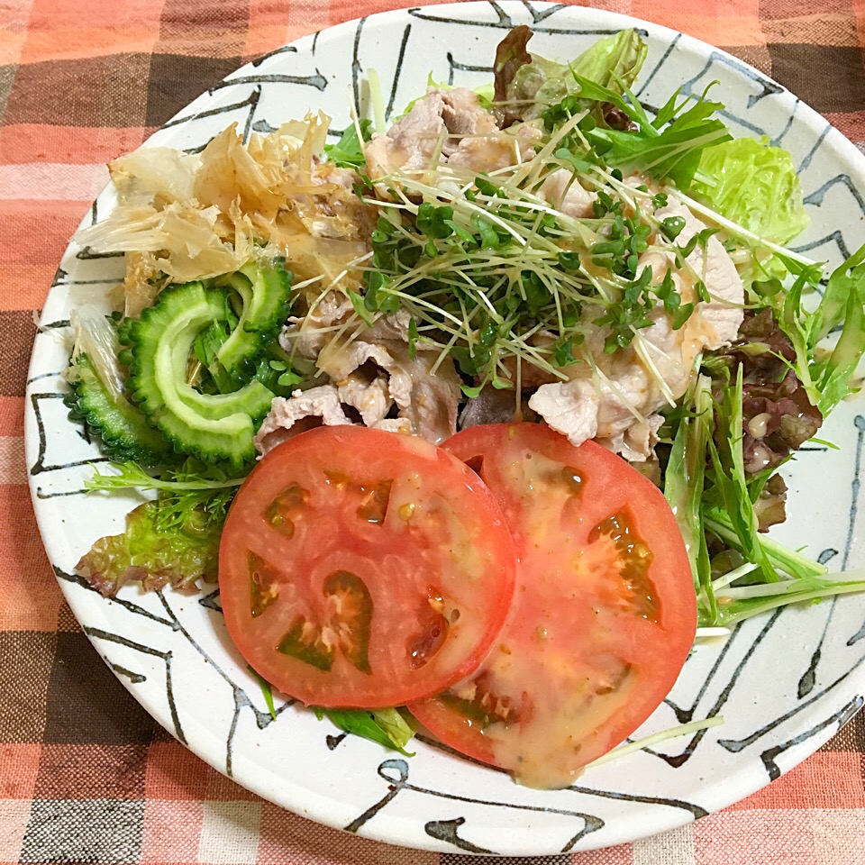 野菜たっぷり冷しゃぶサラダ