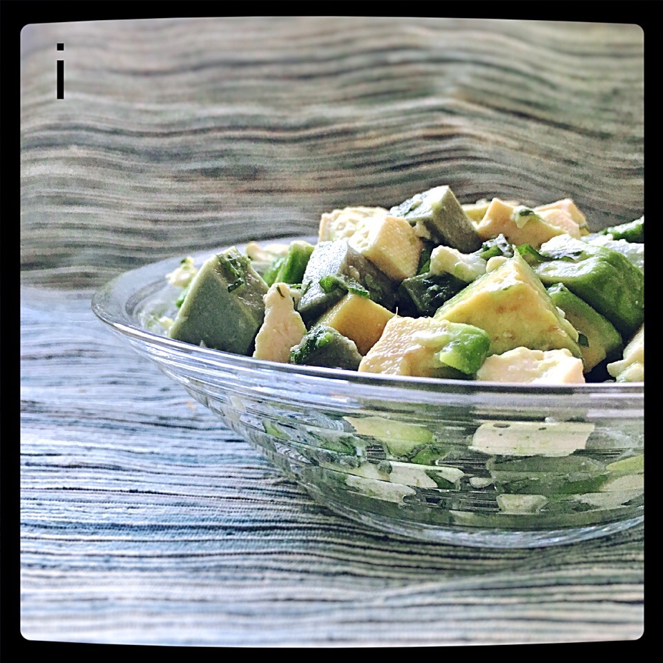 生麩・アボカド・豆腐のヘルシーサラダ 【Healthy salad / Tansy wheat starch, avocado and tofu】