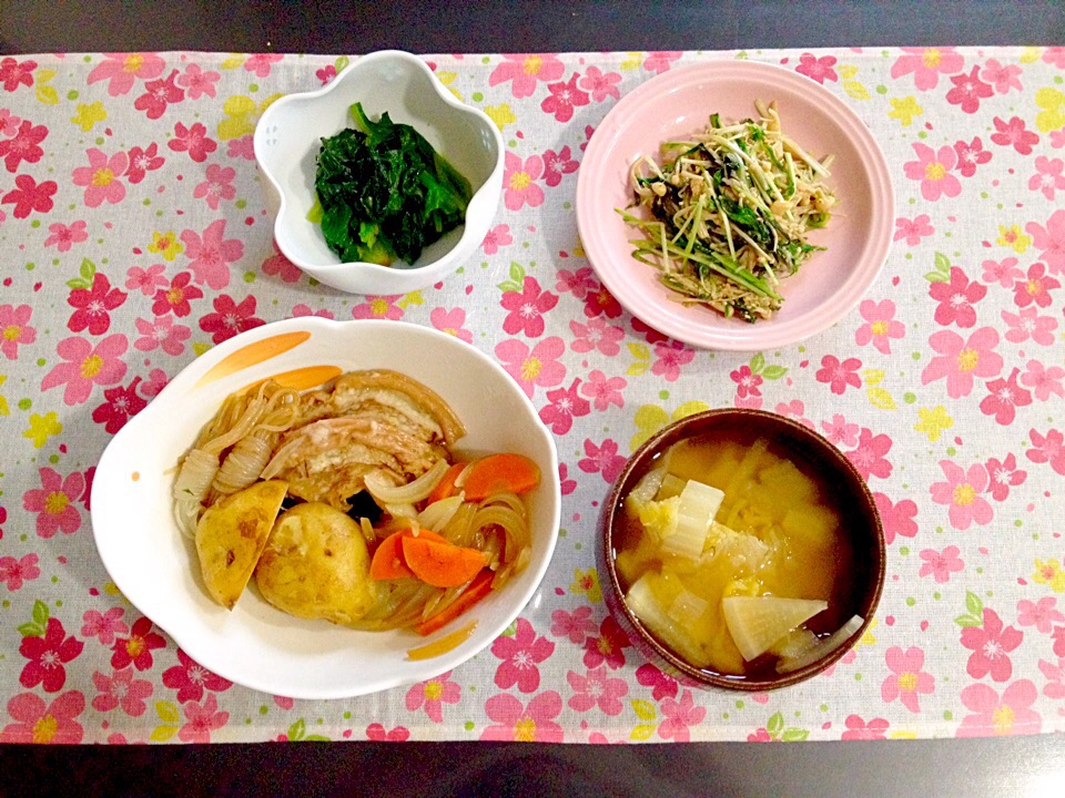 ベジ料理♡麩じゃがのご飯