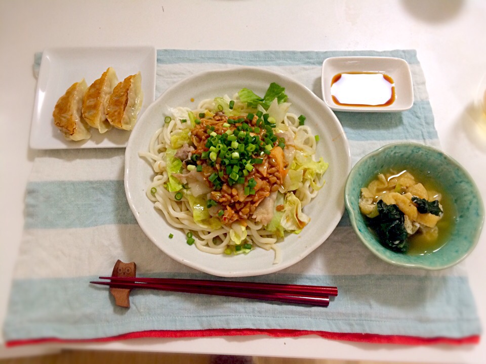 冷しゃぶキムチ納豆ぶっかけうどん