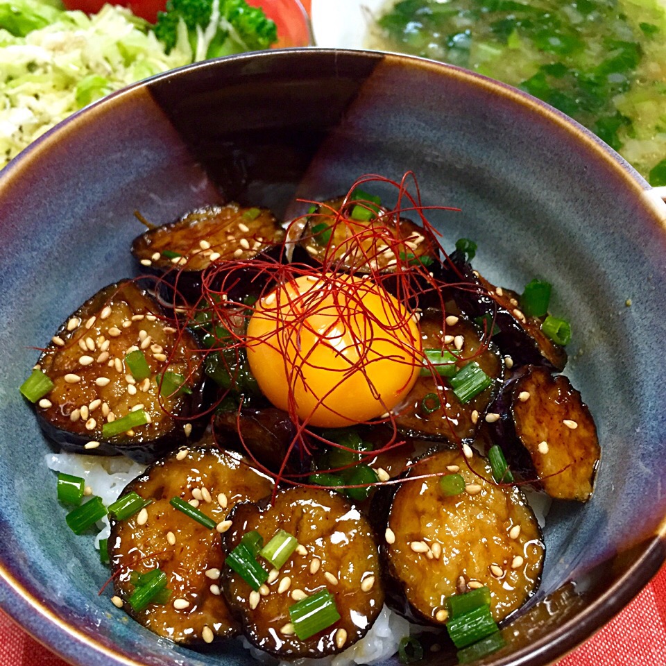 茄子のトロトロ照り焼き丼