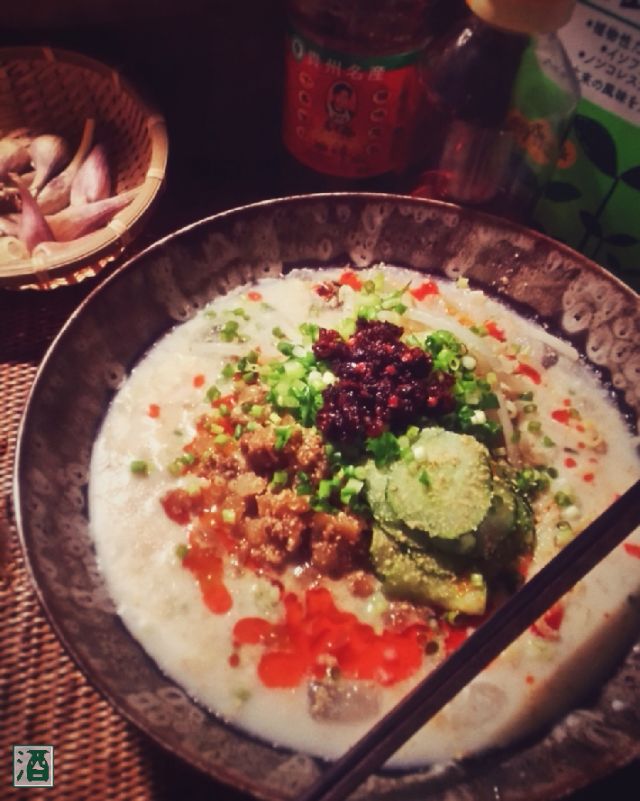 担々麺風豆乳冷やしラーメン、酒粕入り。