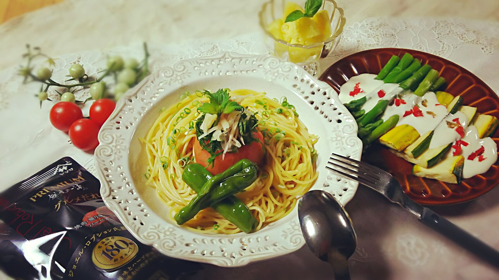 キムカフェ?レンチントマト?パスタ❤