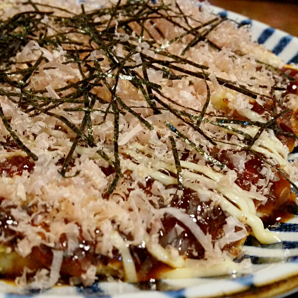 お好み焼き　　イカ豚玉